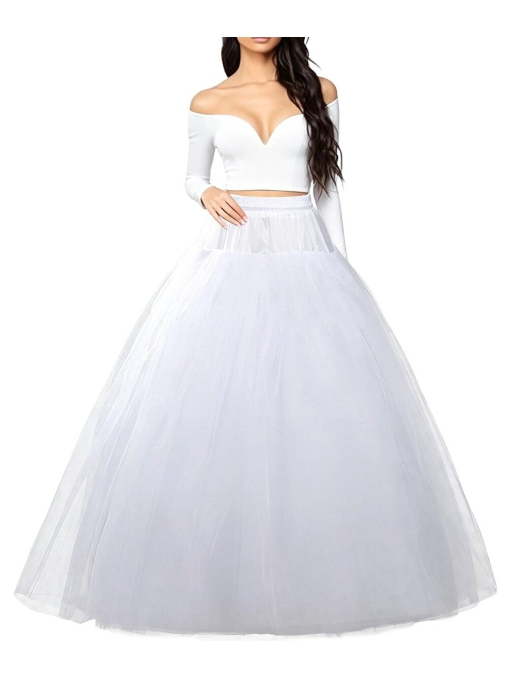 dgdgbaby Floor Length Hoopless A-Line Petticoat